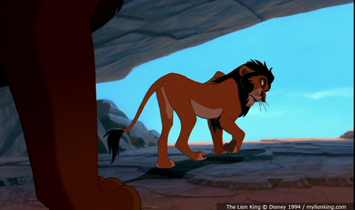  At the beginning of the film Scar a dit to Mufasa'Perhaps toi should'nt turn your back on me. What did he mean par that?.