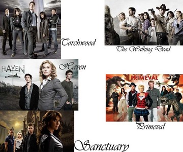  here is a list: -Torchwood -Haven -Eureka -Sanctuary -Primeval -The walking dead and a bunsh of animes