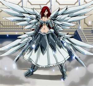 Lisanna's outfit on Edolas and Erza's heaven's wheel <333