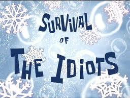  in survival of the idiots what was floating over patrick head