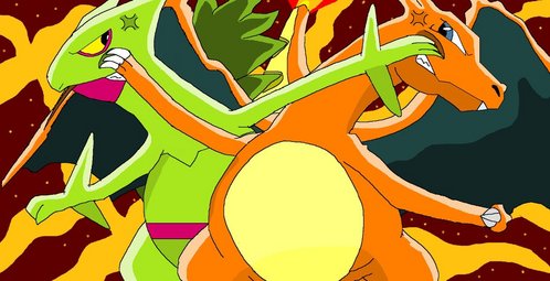 If there would be an episode in which Ash's Charizard and Sceptile finally meet and, eventually, battle each other, what would be a good episode title?
