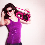 post a pic of selly listening to music