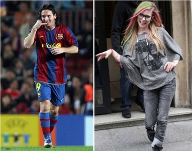 Who's taller? Avril or Messi..