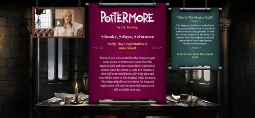  Ok, I don't mean to sound really dumb. But how do আপনি sign up for "Pottermore"?