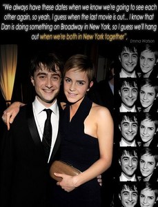  Who all like "Emma and Daniel" together along with "Harry and Hermione"??? Also can u think of a movie in which Em & Dan should have acted???... just because u want to see them together!!!
