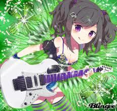  Post a pick with any アニメ characther holding a guitare または microphone *-* (u 焦げ茶色, ダン, dun hv to know the アニメ characther)