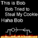  this is bob. bob tryed to steal my cookie. haha bob