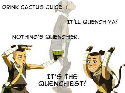 Draw him when he drank the cactus juice lol. :D