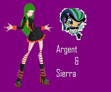 Name: Argent
Age: 17
power: plasma energy (like Argent in Teen titans)
personality: She is nice when you get to meet her. She gets mad easily and hates when ppl call her creepy or witch cause she is not. She just turned goth because of something that happened in her past.

Bio: She was born in Troqleon. her father was on the army of her planet. When she was 15 years old she was a sweet girl really friendly but one day they recived the news that her father died on a war on another planet. Her father was like her best friend and when he lost him her whole life changed. She turn goth because of that. She started to wear balck,green and red. But she is still nice deep inside her. When you get to meet her she is really friendly.
Attacks: She use her plasma energy to make any figure or bombs. (you know how are her powers)
pixie (if any): Sierra, pixie of intelligent.
syblings (if any): none
Transformation: Believix
and a piic: