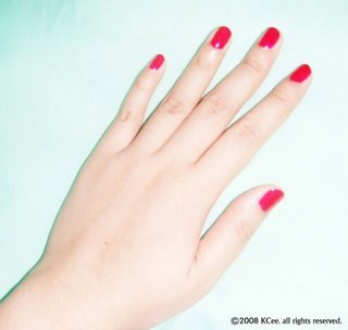  I recently had a manicure and I had my nails painted bright red which is also coincidentally my favourite colour.