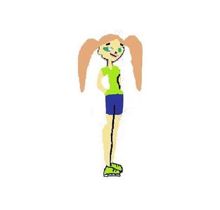 Um, could you fix Venessa to actually look like a Total Drama OC? I mean, I painted her, she looks a bit odd. Can you help? I want it in color. Here's my base design:

(XD The shoes are neon green Converse, I just can't draw! XD)
