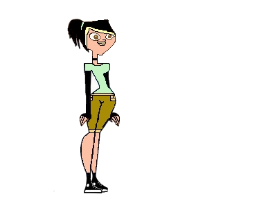  Name:Avril Age:16(in real life 13) Hair:Like Penny's but black Top:Light Green black under hemd, shirt Bottom:Brown Capri Shoes:Black High tops Body Base:Like Courtney's Accessories:Strap around her neck