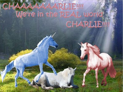  ইউনিকর্ণ STAB PEOPLE WITH THEIR HORNS! At least, the original ones did. Real image of Charlie the unicorn: