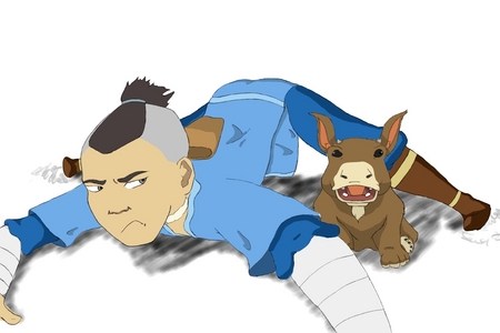 the very 1st one of avatar the last airbender. that, or when Sokka gets trapped in the hole, swares to not eat meat, and, as soon as Aang shows up, asks for some. the moose-lion cub is SOOOOOOOOO cute!!!!