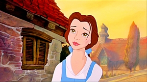 Belle as she appears in the beginning of the movie.