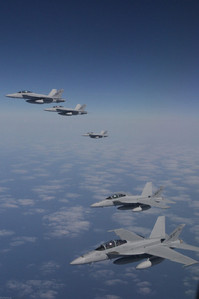  The fleet of F-18's that humphrey and the others were flying