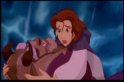  Belle mourning over Beast.