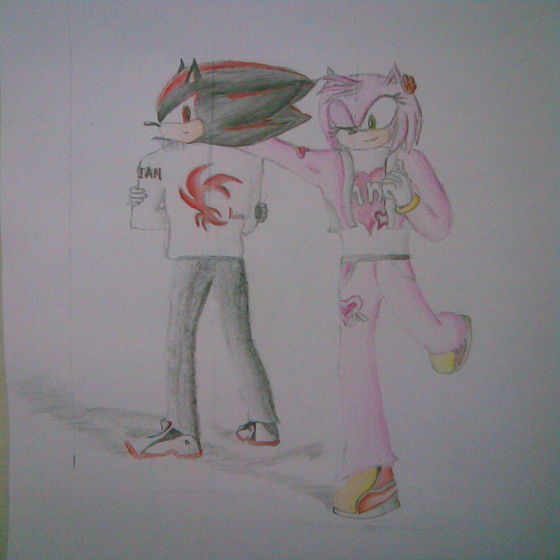 shadow and amy in daian (it won't be like that , amy loves sonic but that is a part of the story)