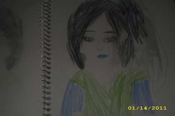  Another 7th grade drawing called The Blue Circus Girl.