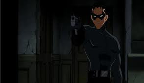  "Red kofia drew a gun from his pocket and fired it at Nightwing."
