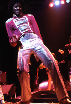 MJ in sequined pants