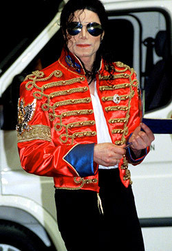 MJ in cool Military jacket