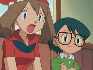  May and Max in the car. (Picture May in her Sinnoh outfit.)