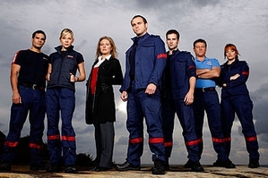 From left to right Rescue Special Ops Season 1 Characters: Jordan Zwitkowski, Lara Knight, Michelle LeTourneau, Dean Gallagher, Chase Gallagher, Vince Marchello and Heidi Wilson