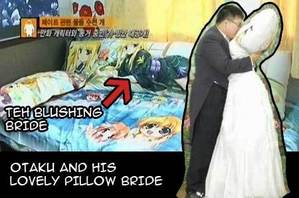 Korean Otaku marries his animé oreiller Fate Testarossa