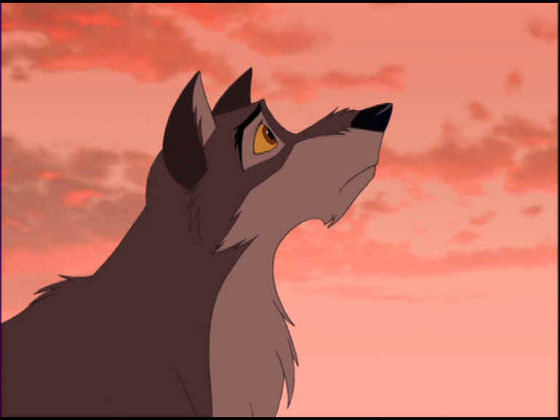 Balto after saying right looking out to the sunset