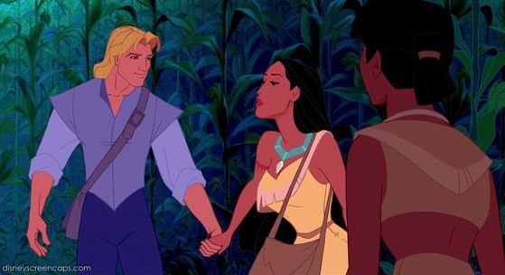  Pocahontas wants to leave the village with John