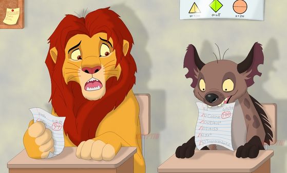  A picture Von KryptidAnimals on deviantart. I like it very much, because I think too that Hyenas are smarter than lions!