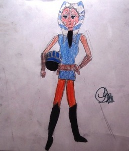  A picture of Ahsoka I drew dressed as a Naboo Pilot