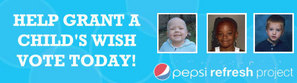  Grant a wish によって voting for Kids Wish Network in the Pepsi Refresh Project