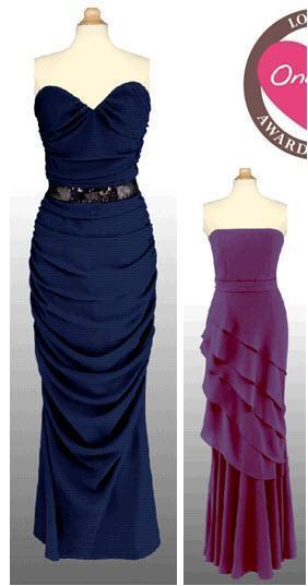The purple dress is bridgettes and the blue one is Courtney's