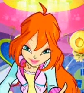  Bloom offering to the other Winx Club girls,Stella,Flora and Layla to rejoindre the adventure with the Time Machine.