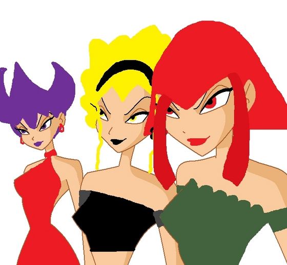  The witches.From left to right:karen,coco and sarah