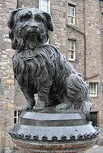  This statue of Bobby sits at the corner of Edinburgh's Candlemaker Row and George IV Bridge, and is a Category A listed building