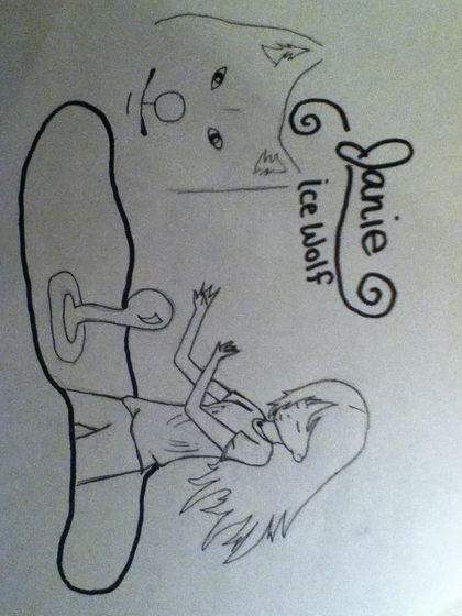 Sorry its upside down.....its my attempt to draw Janie. I don't think it worked.