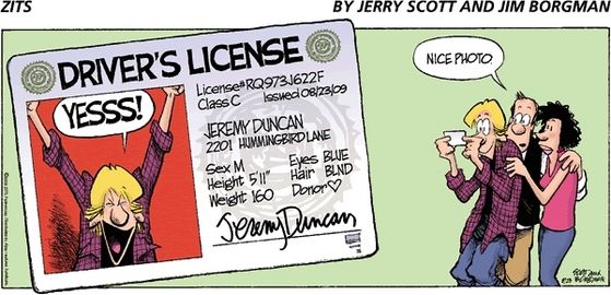 Jermey got his Driver's License.