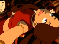  Katara demonstrated impressive acrobatic skill when she performed a dance with Aang.