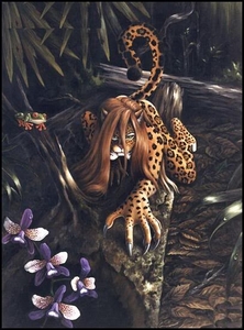  Name: Leela lycanthrope (Were-jaguar) 20 Her personality in her jaguar form and human form are ver