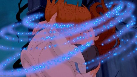 5. Belle and the prince's kiss after his transformation.