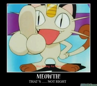 I think you should, and I am quoting Meowth, Stop fighting. For Meowth?