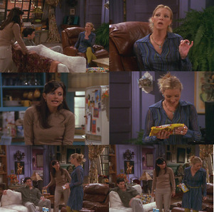  Phoebe: Nesteleey Tolowz Monica: What? Phoebe: Nesteleey Tolowz Monica: Nestle Toll-house!? Phoebe: Y
