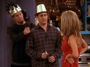  Joey: Come on let's pretend it's a real batcherlor party it'll be еще fun. Chandler: Ok i can't bel