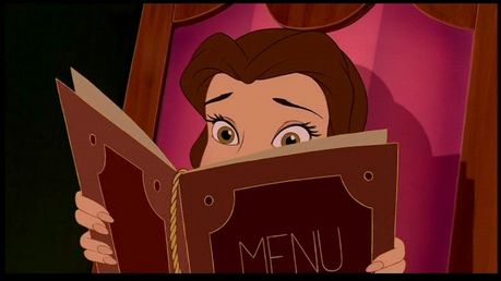  heres a screen shot of belle đọc a menu find a pic of the Disney princesses-simpson style
