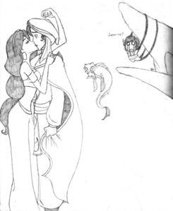 lol, I love this pic. Picture by scaragh from Deviantart.
(Dagger Rock)
Mozenrath: Goodbye, Aladdin.
