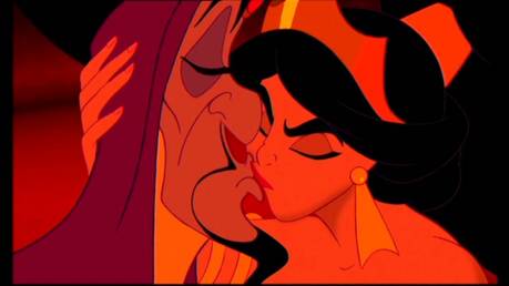 Jasmine must REALLY care about Aladdin to kiss a guy that looks like a stretched out rat. 

Find a pi