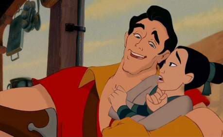 No, Raeraegirl -that's nice! And here is Mulan with Gaston x 
Now find a pic of Belle holding a bask